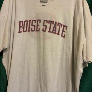 Nike Cream T-Shirt with Blue Swoosh